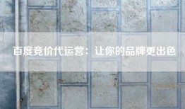 百度竞价代运营：让你的品牌更出色