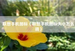 联想手机图标（联想手机图标大小怎么调）