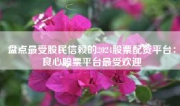 盘点最受股民信赖的2024股票配资平台：良心股票平台最受欢迎
