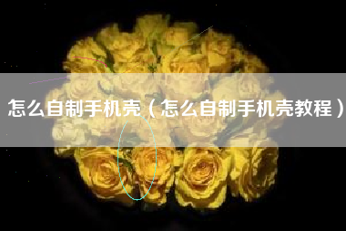 怎么自制手机壳（怎么自制手机壳教程）