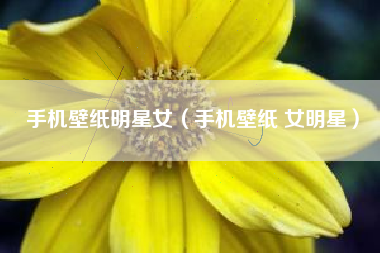手机壁纸明星女（手机壁纸 女明星）